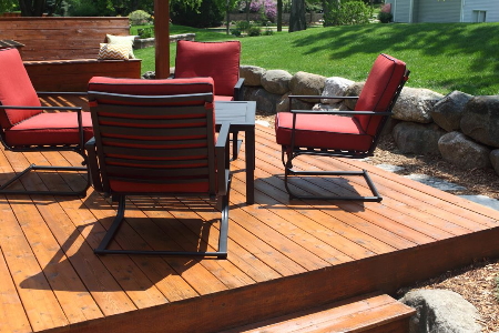 Deck cleaning and staining